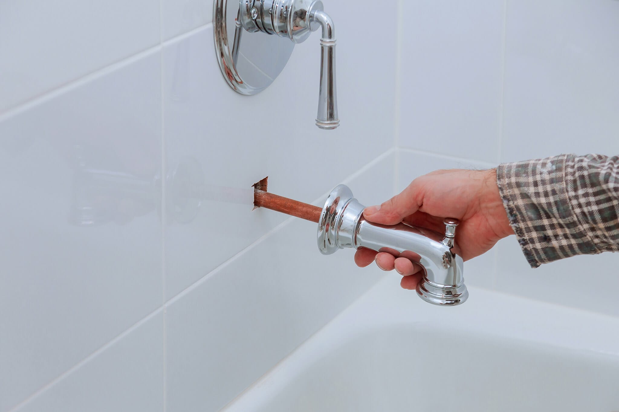 fontana plumber installing water faucet bathroom